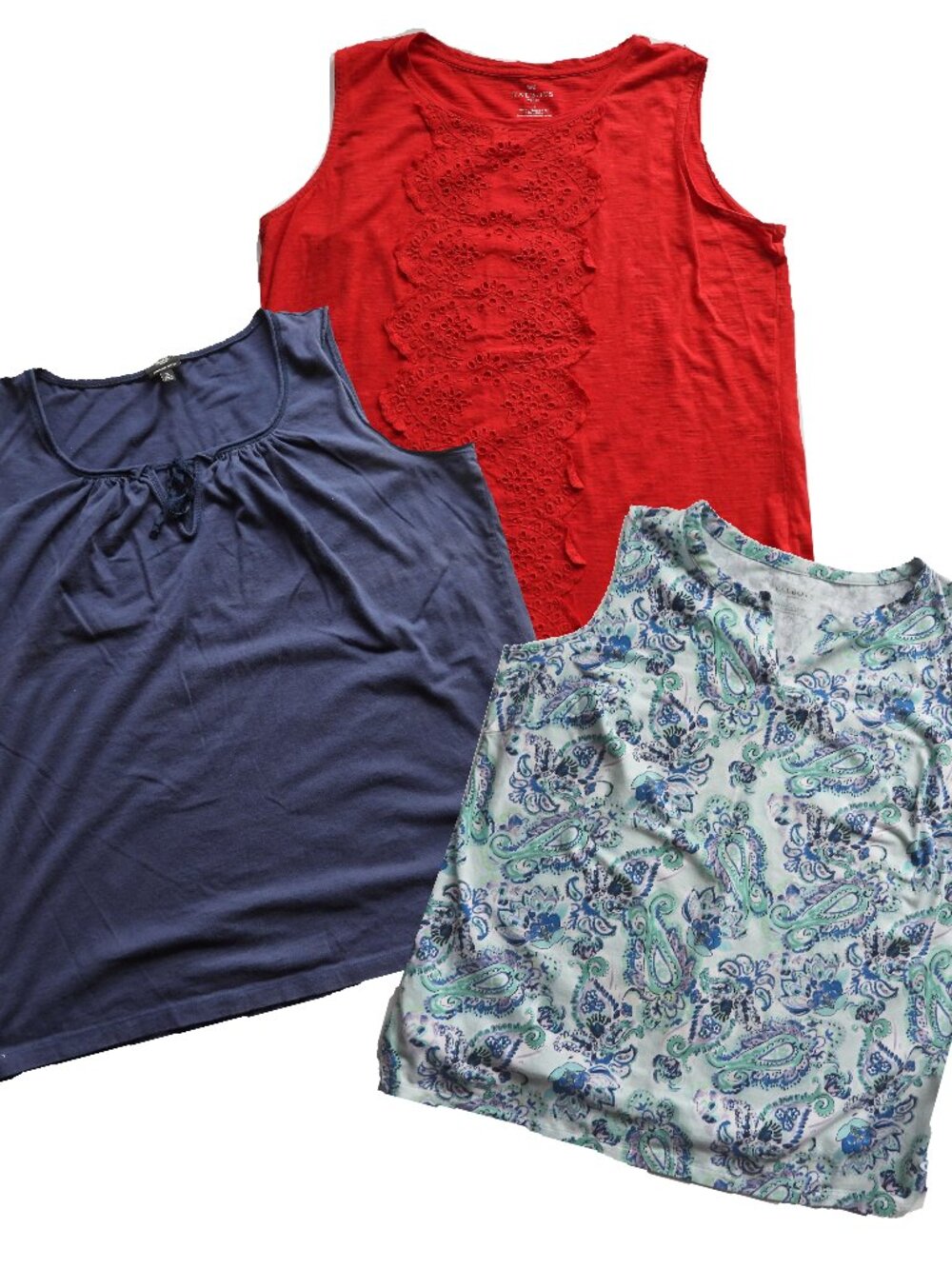 3 Talbot's Sleeveless Shirts Women's Size 1X